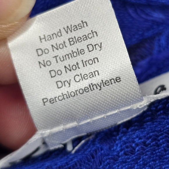 Habitat Clothes To Live In Royal Blue Striped Linen Modal Scarf Coastal Resort - Picture 3 of 7